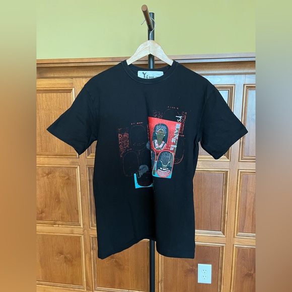 Yohji Yamamoto Tops - Yohji Yamamoto T-Shirt Short Sleeves Black with “Hairstyles” Print One Size